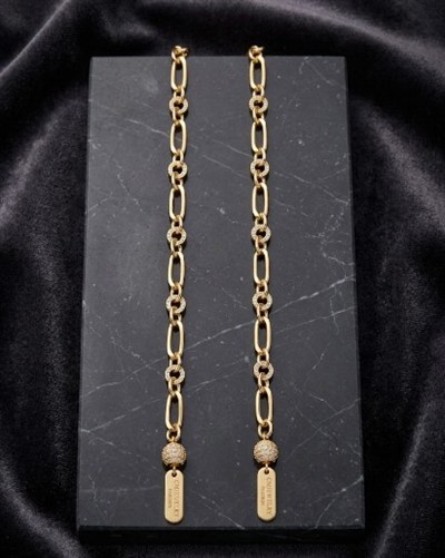 Toptan 316L Çelik Gold Kaplama Modern Zincir Tasarım Kadın Bileklik