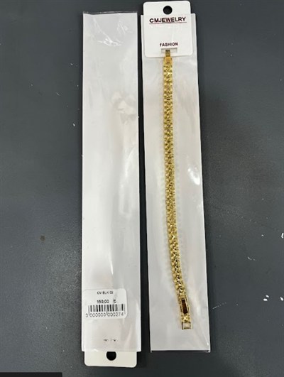 Toptan 316L Çelik Gold Renk Kalemli Pres Bakla Kadın Bileklik