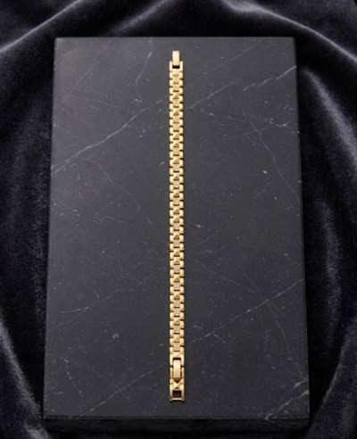Toptan 316L Çelik Gold Renk Kalemli Pres Bakla Kadın Bileklik