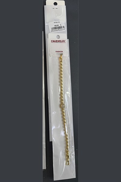 Toptan 316L Çelik Gold Renk Zirkon Göbekli Dorika Model Kadın Bileklik