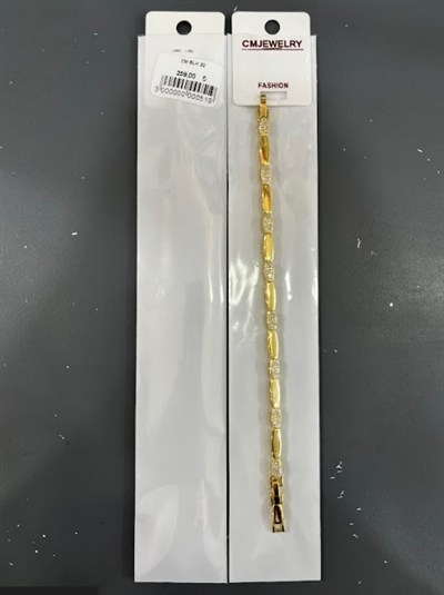 Toptan 316L Çelik Gold Renk Zirkon Taşlı Oval Bakla Kadın Bileklik