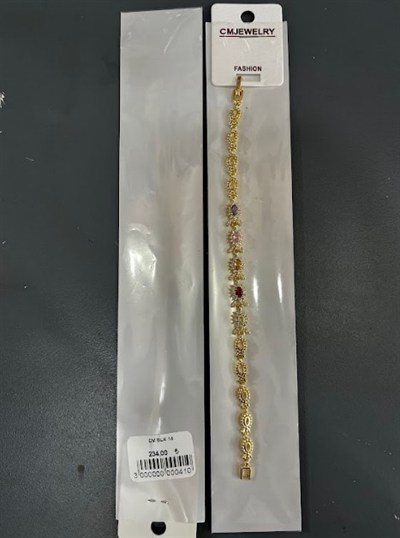Toptan 316L Çelik Gold Renkli Faset Kesim Kristal Taşlı Kadın Bileklik