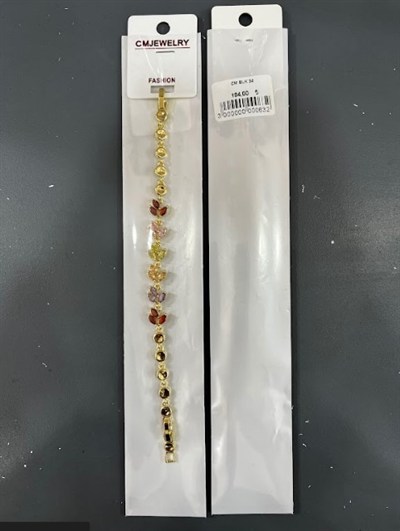 Toptan 316L Çelik Gold Renkli Markiz Zirkon Taşlı Kadın Bileklik