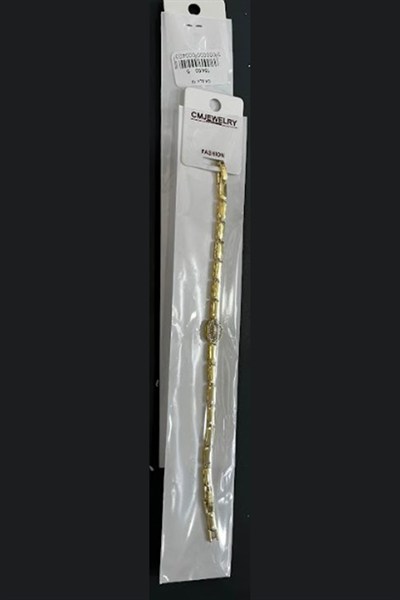 Toptan 316L Çelik Gold Sallantılı Baget Taşlı Minimalist Kadın Bileklik