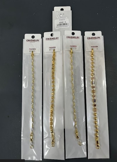 Toptan 316L Çelik Gold Su Yolu, Dorika ve Taşlı Karma Kadın Bileklik Serisi