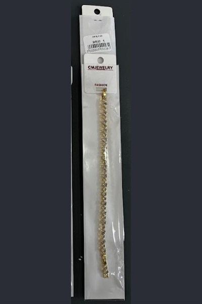 Toptan 316L Çelik Gold Üç Sıralı Baget Zirkon Taşlı Kadın Bileklik