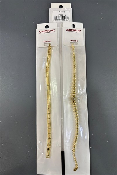Toptan 316L Çelik Kadın Bileklik - Bambu Kesim ve Zirkon Taşlı Dorika Modeli