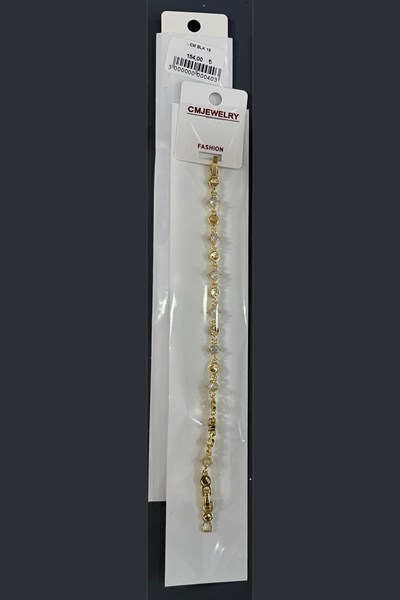 Toptan 316L Çelik Kadın Bileklik - Zirkon Taşlı ve Daire Geçişli Zarif Model