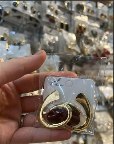 Toptan Çelik Geometrik Formlu Gold Kadın Bileklik