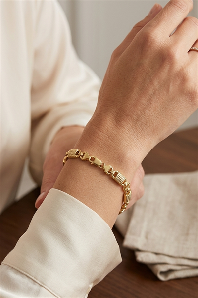 Toptan Gold Çelik Zirkon Taşlı Marin Model Erkek/Unisex Bileklik