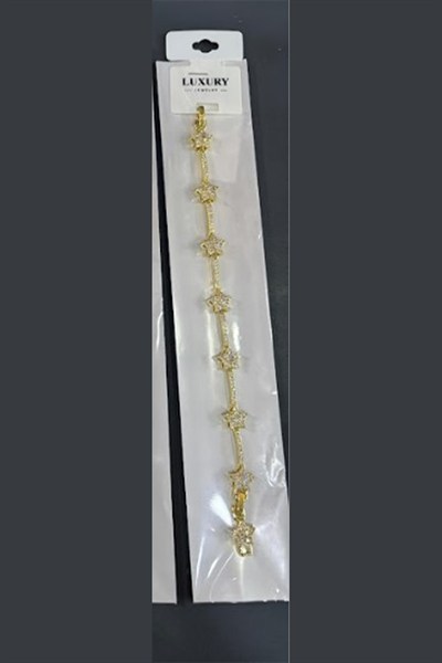 Toptan Kararmaz Çelik Zirkon Taşlı Daire Motifli Bileklik