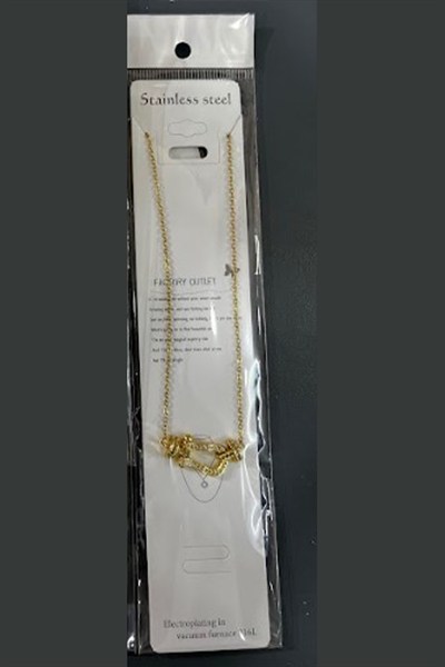 Toptan Modern At Nalı Tasarım Taşlı Kolye