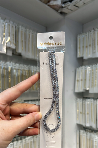 Toptan Satışa Özel Baget Kesim Zirkon Taşlı Kolye Modelleri