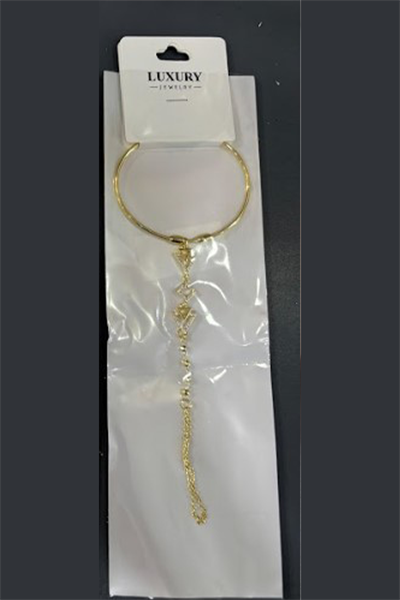Toptan Zirkon Taşlı Geometrik Detaylı Gold Şahmeran Bileklik