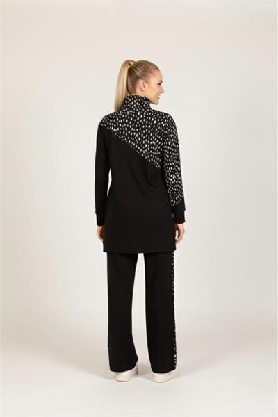A103355 Aguaje Garnili Bluz Pantalonlu Takım / SİYAH