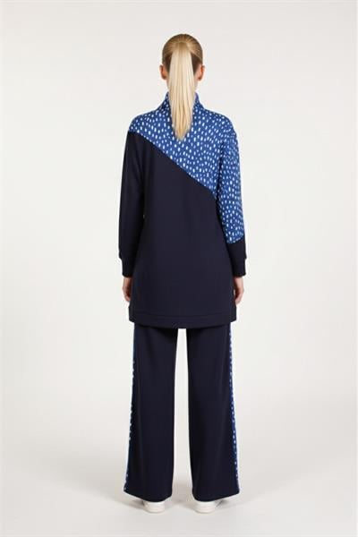 A103355 Aguaje Garnili Bluz Pantalonlu Takım / LACİVERT
