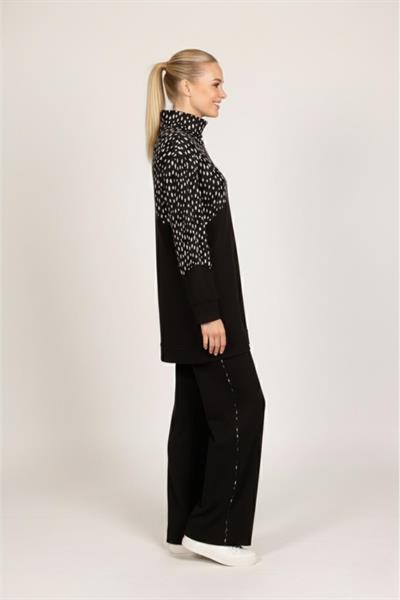 A103355 Aguaje Garnili Bluz Pantalonlu Takım / SİYAH