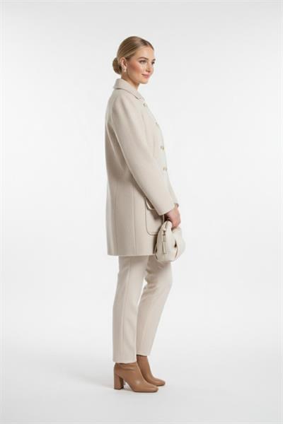 A205755 Aguaje Blazer Düğmeli Kısa Kaban / BEJ