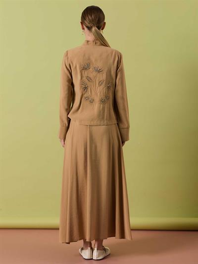 A41435 Aguaje Nakış Detaylı Takım / CAMEL