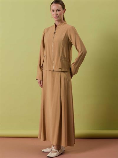 A41435 Aguaje Nakış Detaylı Takım / CAMEL