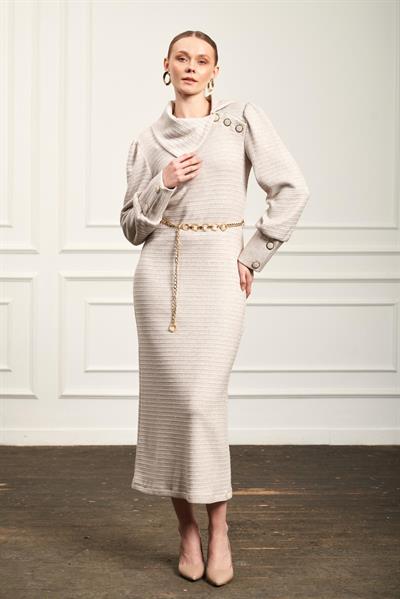 A800344 Aguaje Uzun Elbise / BEJ