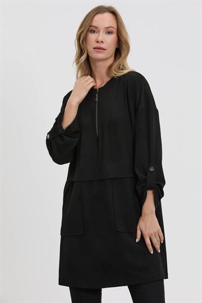 M10024 Melidia Allerli Tunik / SİYAH