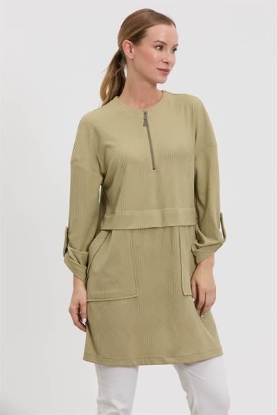 M10024 Melidia Allerli Tunik / YAĞ YEŞİLİ