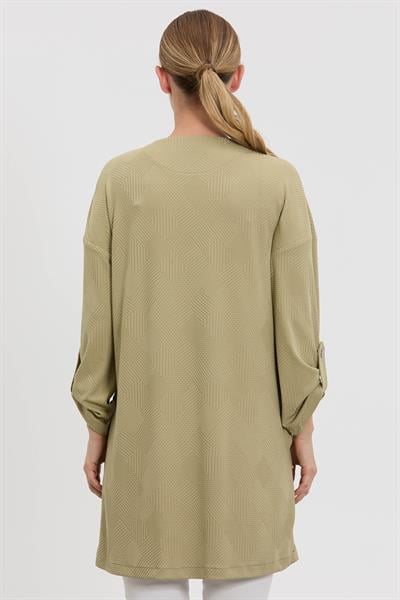 M10024 Melidia Allerli Tunik / YAĞ YEŞİLİ