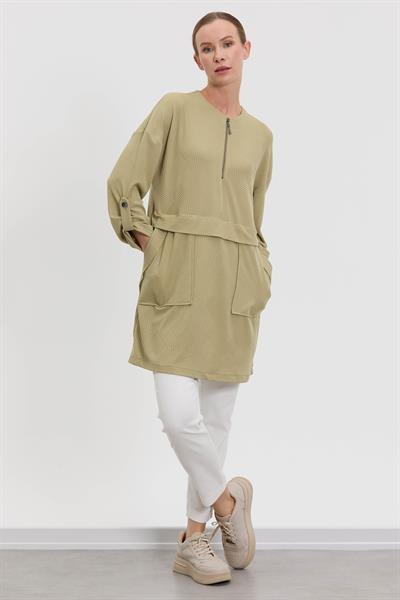 M10024 Melidia Allerli Tunik / YAĞ YEŞİLİ