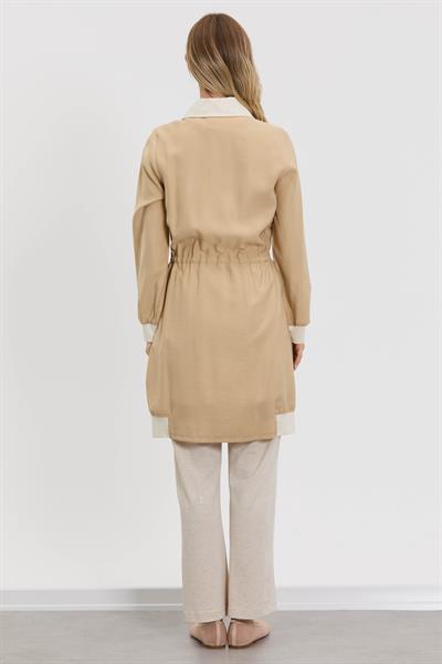 M40274 Melidia Beli Büzgülü Kap / CAMEL