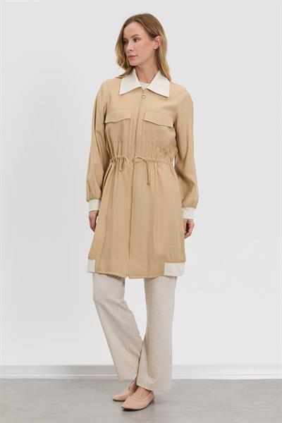 M40274 Melidia Beli Büzgülü Kap / CAMEL