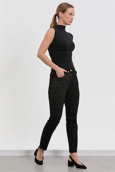 M60264 Melidia Taşlı Havuç Pantolon / SİYAH