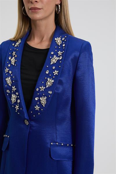 M70064 Melidia Abiye Üçlü Takım / SAKS MAVİ