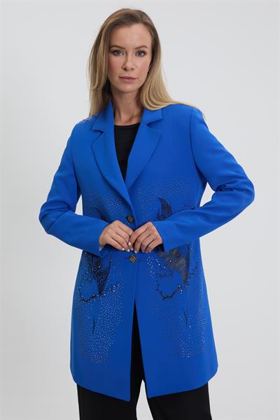 M70104 Meldia Abiye Üçlü Takım / SAKS MAVİ