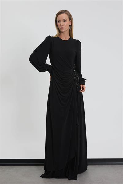 M70224 Melidia Abiye Elbise / SİYAH