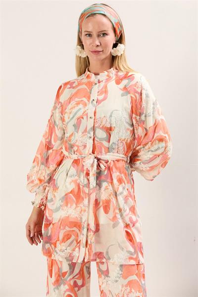 M70914 Melidia Şifon Takım / ORANJ