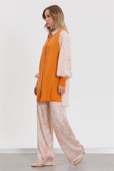 M70924 Melidia Tunik Takım / ORANJ