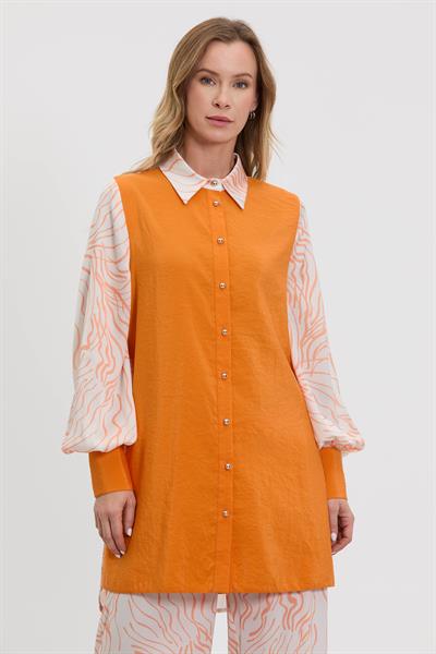 M70924 Melidia Tunik Takım / ORANJ