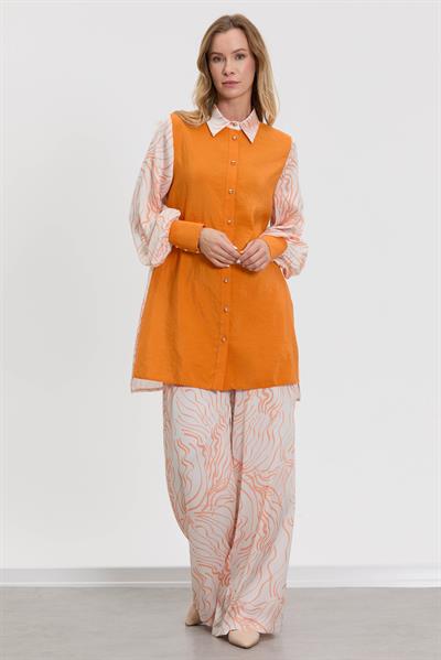 M70924 Melidia Tunik Takım / ORANJ