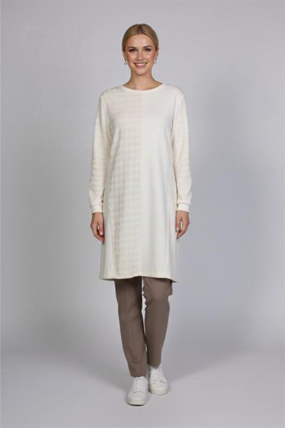 NC1061 Newcarmen Kombinli Örme Tunik / EKRU