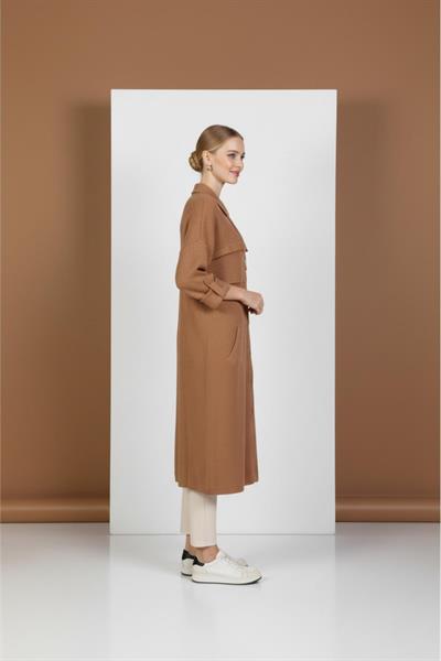 NC2070 Newcarmen Düğme Detaylı Hırka / CAMEL