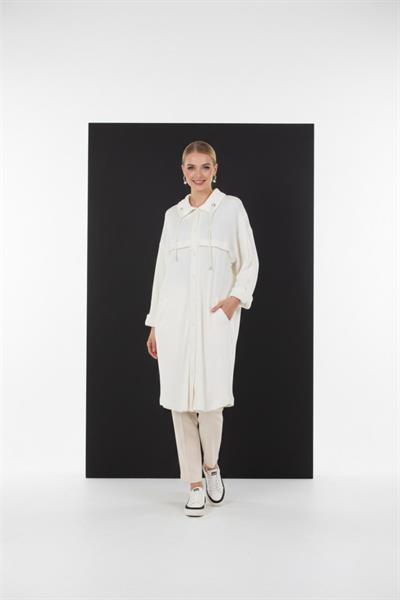 NC2070 Newcarmen Düğme Detaylı Hırka / EKRU