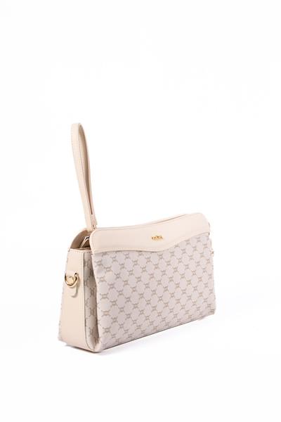 T4899 Tuğba Kadın Çapraz Çanta / BASKILI BEJ