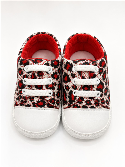 Bebiccino Ayakkabı Kırmızı Leopar