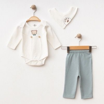 Işıl Baby 3'Lü Zıbınlı Takım Krem
