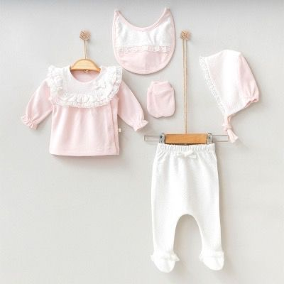 Pugi 5'Li Yenidoğan Set Pembe