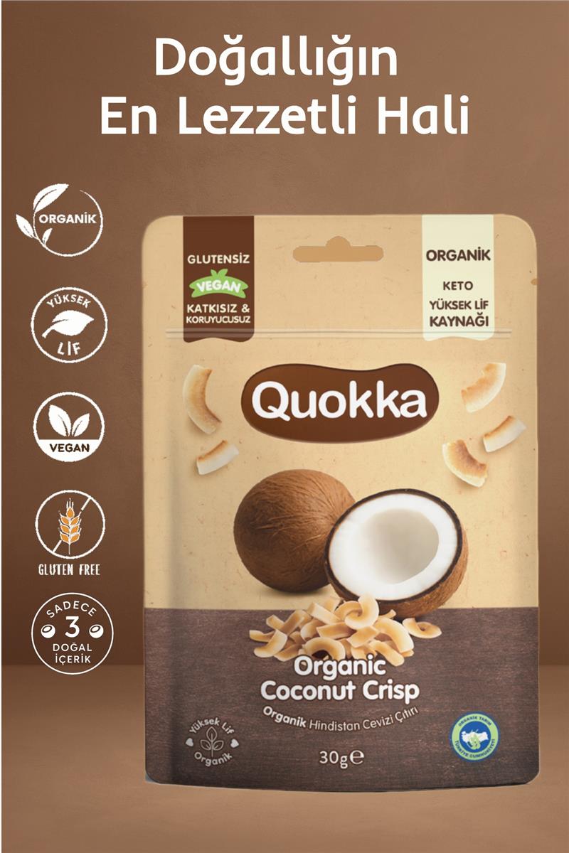 Quokka Organik Hindistan Cevizi Çıtırı 30 gr