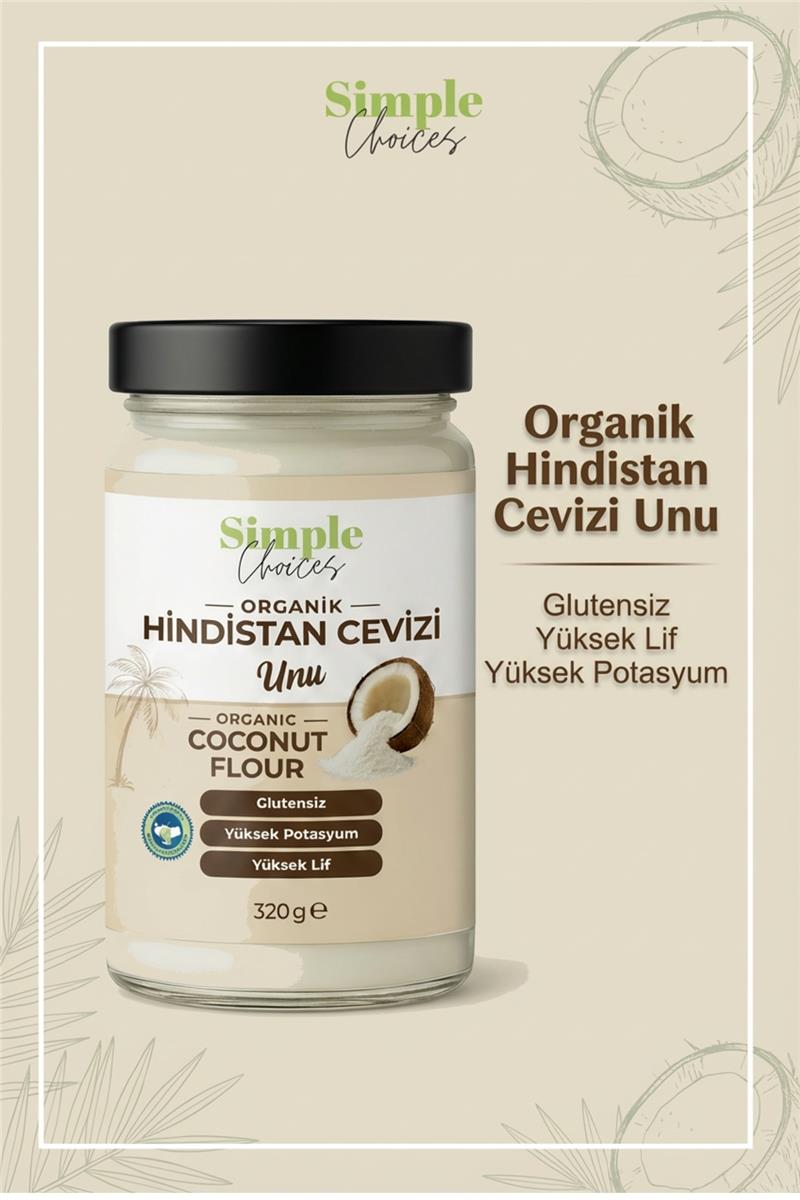 Simple Choices Organik Hindistan Cevizi Unu 320 gr