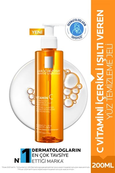La Roche Posay C Vitamini İçerikli Işıltı Veren Yüz Temizleme Jeli