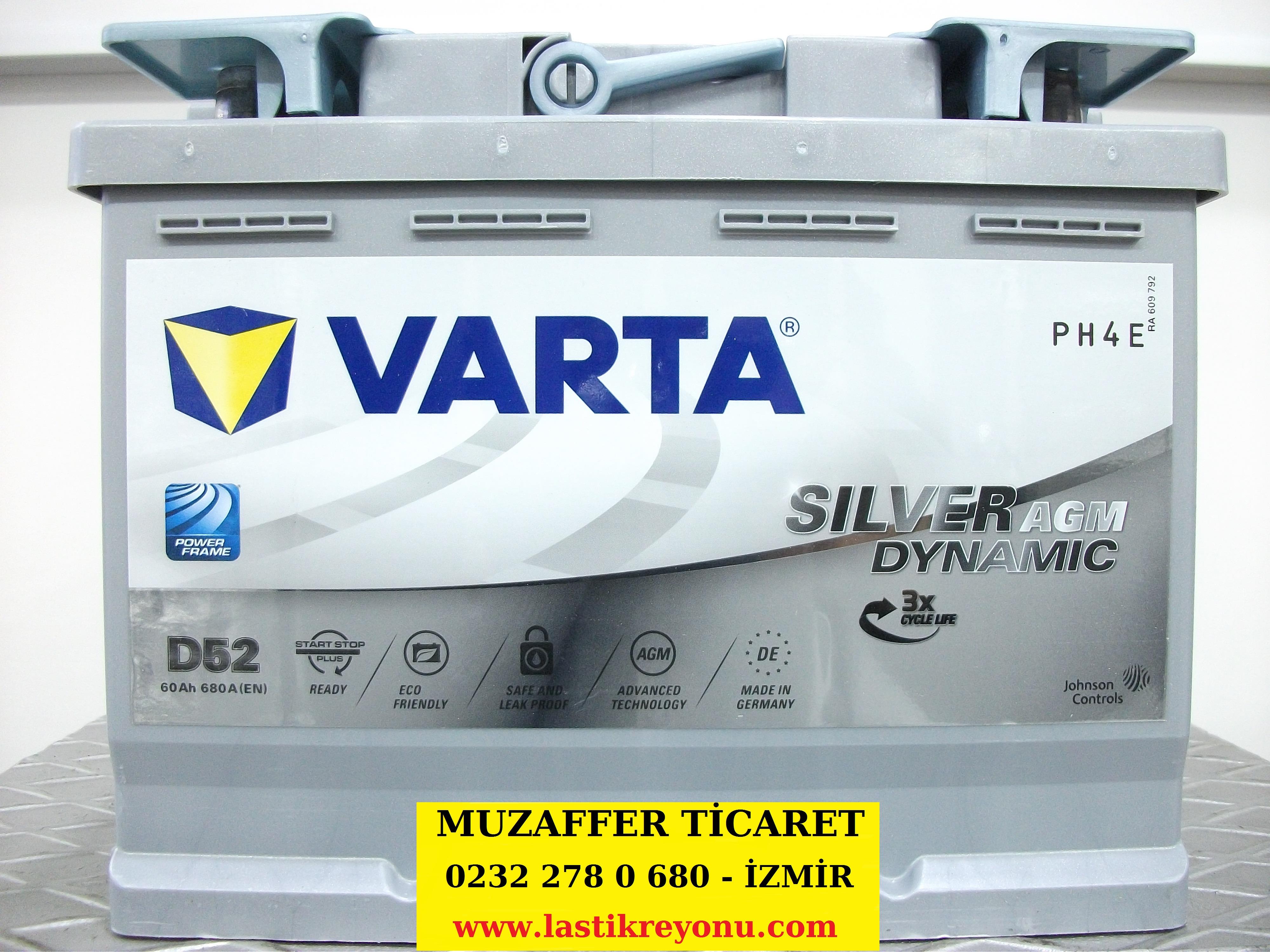 12V 60AH VARTA D52 AGM